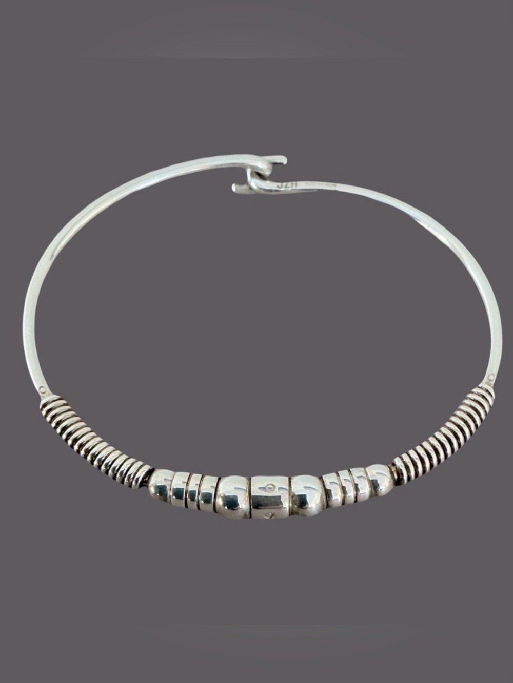 Joan Z. Horn Sterling Silver Bangle Bracelet